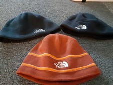 Lot of 3 The North Face Beanie Logo Unisex Hats 2 Blk 1 Rust OS MM
