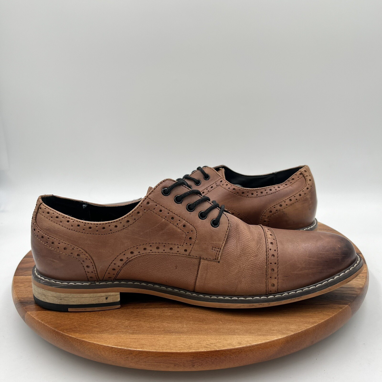 SAOLA Scarpe Oxford uomo marrone casual vestito Bar III Parker taglia 10 5 M
