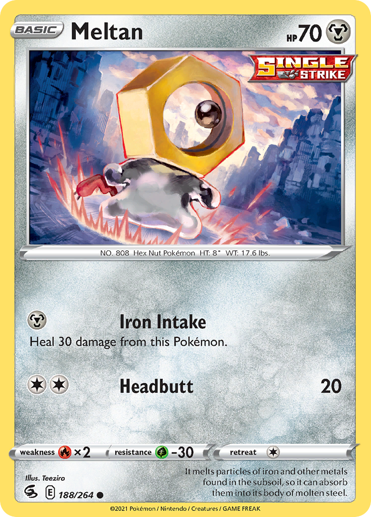 Meltan 188/264 Common | Fusion Strike | Pokemon Card | eBay