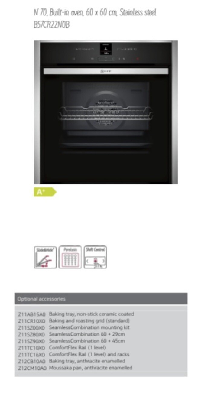 Neff B57CR22N0B single slide and hide oven eBay