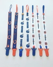 Handmade Pacifier Holder - Sports - Football Chicago Bears