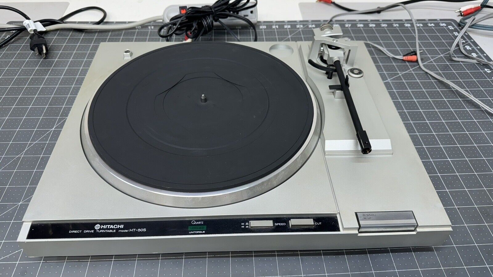 Hitachi Model HT-50S Direct Drive Turntable No Cartridge Doesn’t Power On Repair