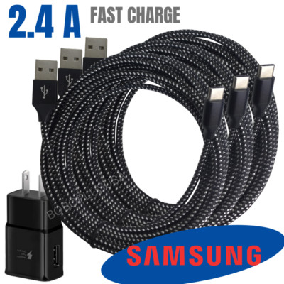 3Pack Type C Fast Charge Cable 10Ft USB C Charger For Samsung Galaxy S8 S9 S10