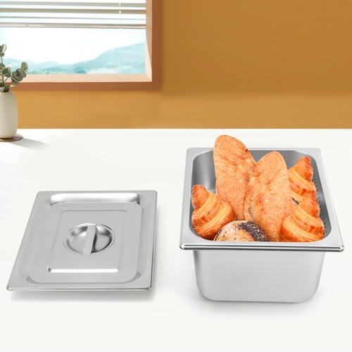 Stainless Steel Full Size Hotel Pan With Lid Set Perforated Steam Pan - Picture 5 of 19