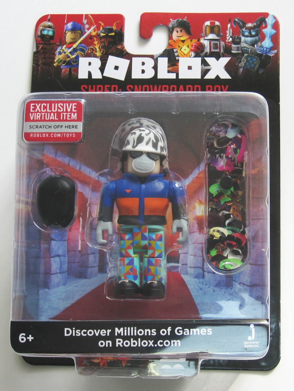 Roblox Action Figure SHRED SNOWBOARD BOY 3-Inch NEW in Package Jazwares