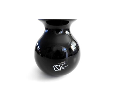 Mid Century V Nason Murano Black Amethyst Bud Vase Bottega Dei Crystalli Italy