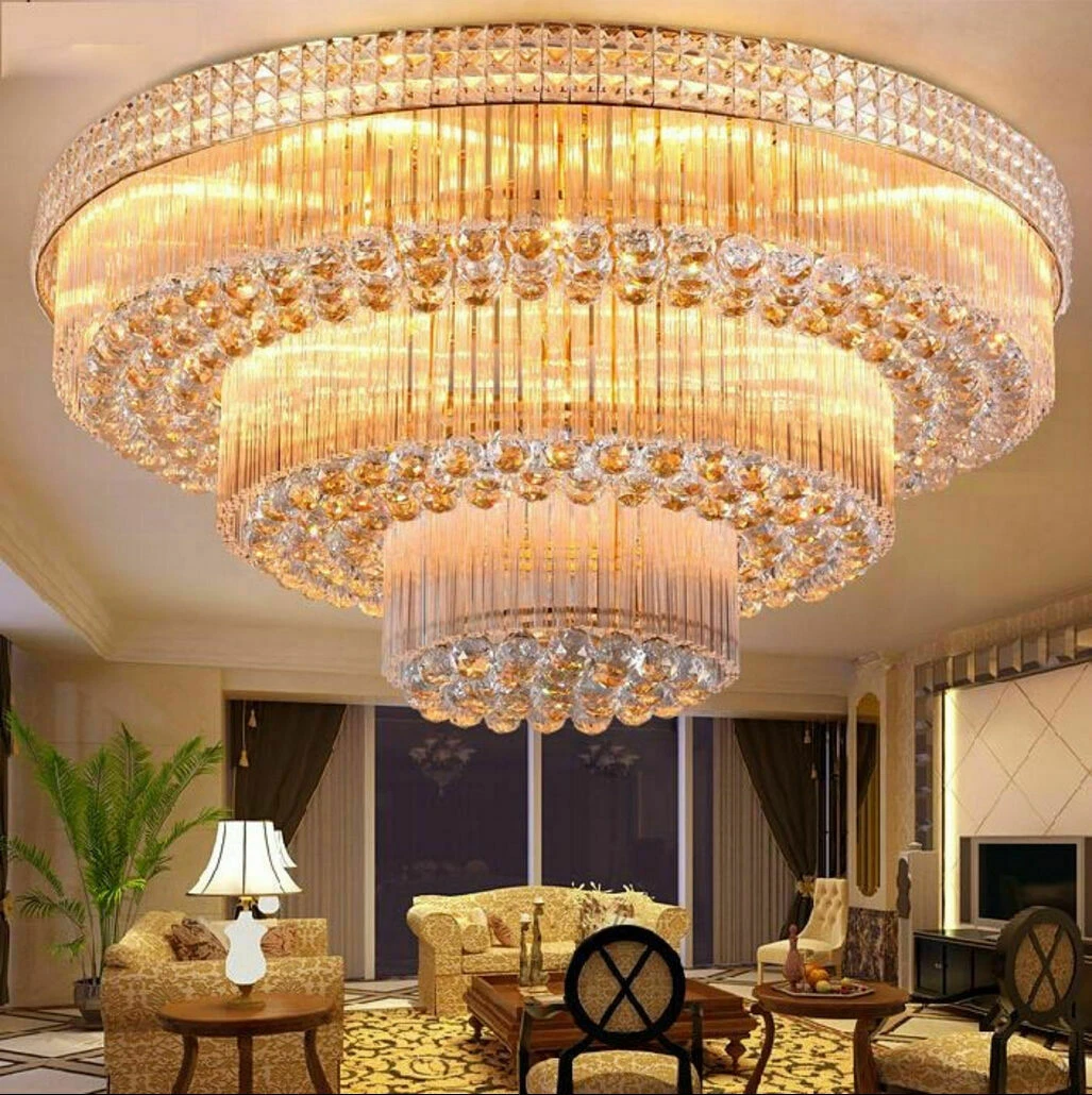 European court style LED luxury crystal ceiling lamp chandelier Lighting Fixture