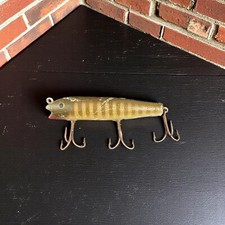 Vintage Wooden Lure Creek Chub Or South Bend Darter Unmarked USA Made