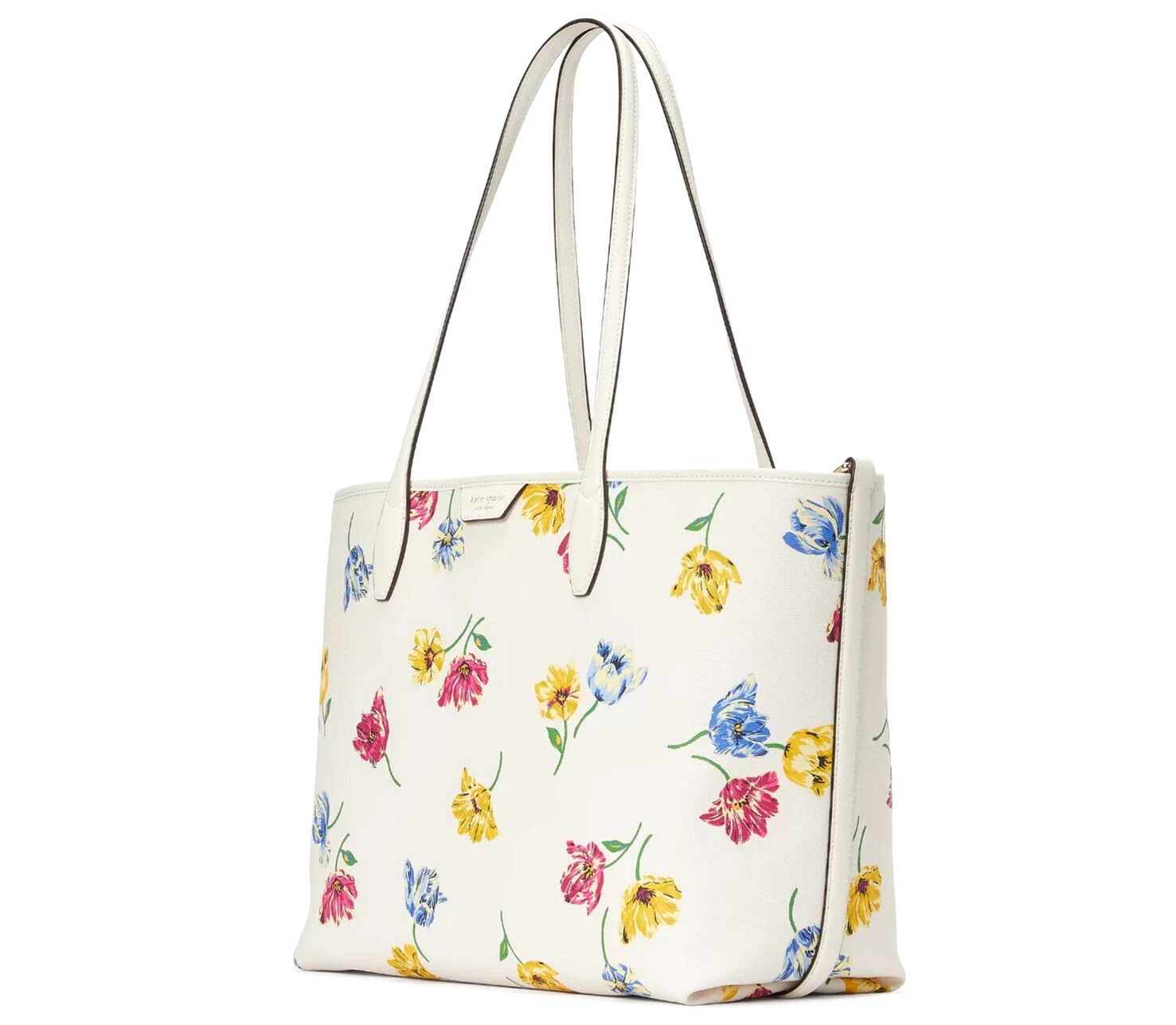 Nuova borsa media stampata Kate Spade Sutton Tulip Toss