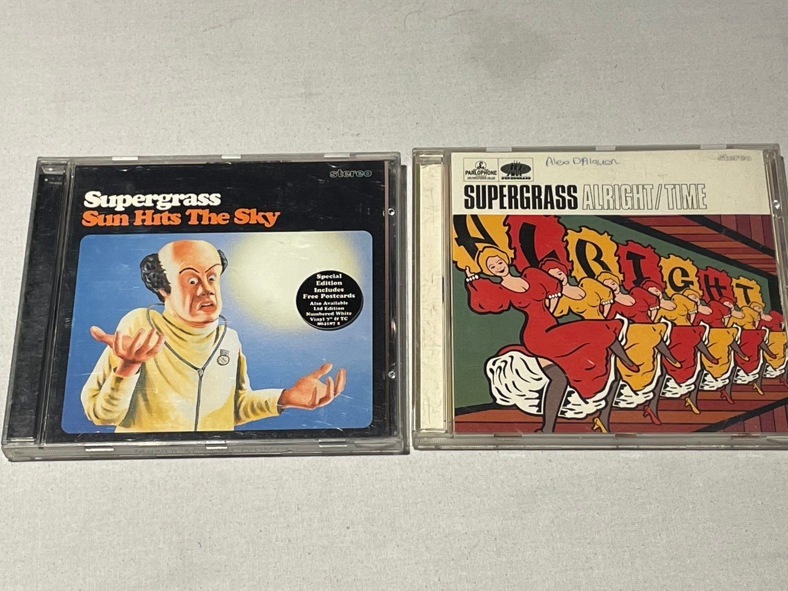 Supergrass - Quantity 2 CD Singles - Alright/Time 1995 & Sun Hits The Sky 1997