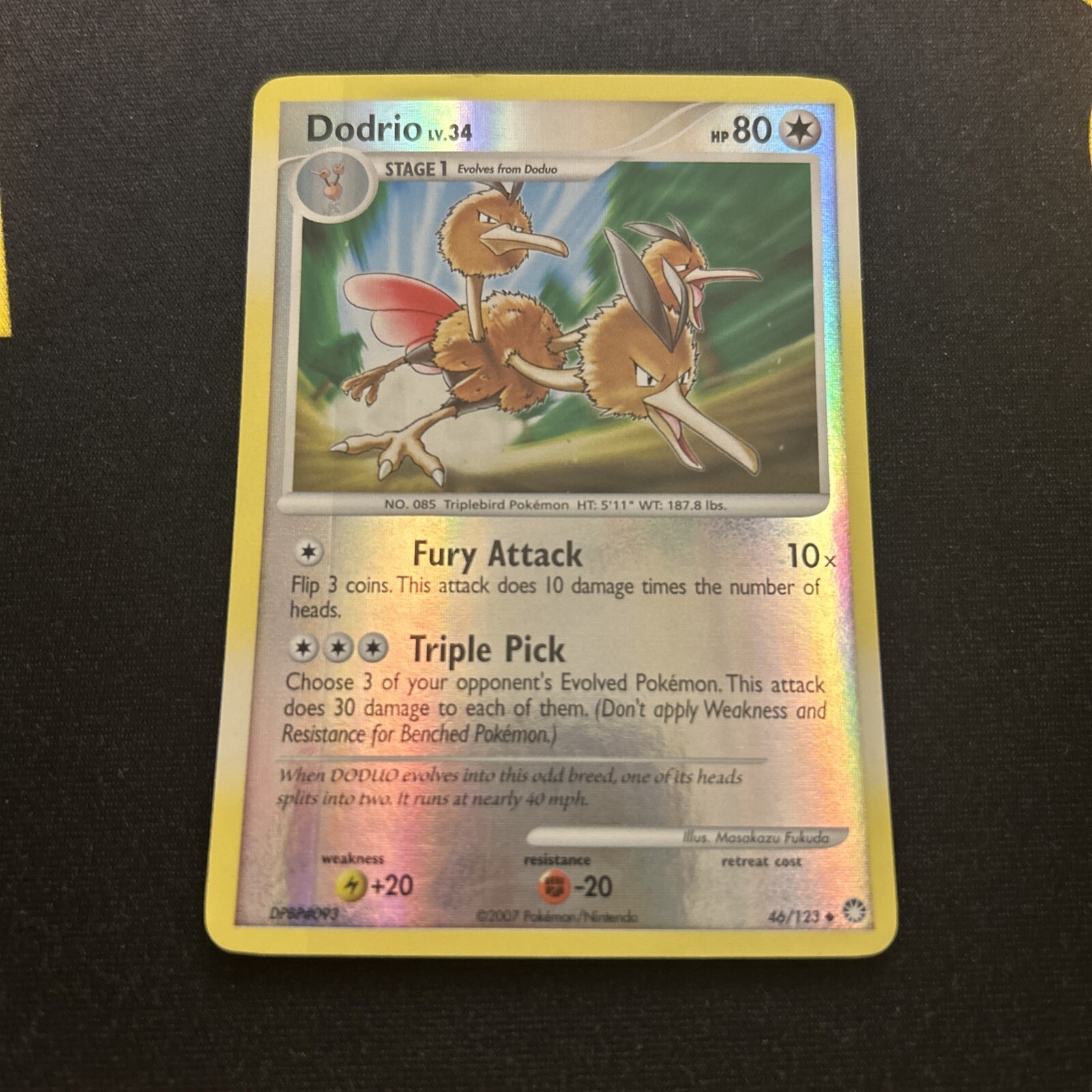 Dodrio 46/123 LP -Reverse Holo Pokemon Card- Mysterious Treasures (7c)￼