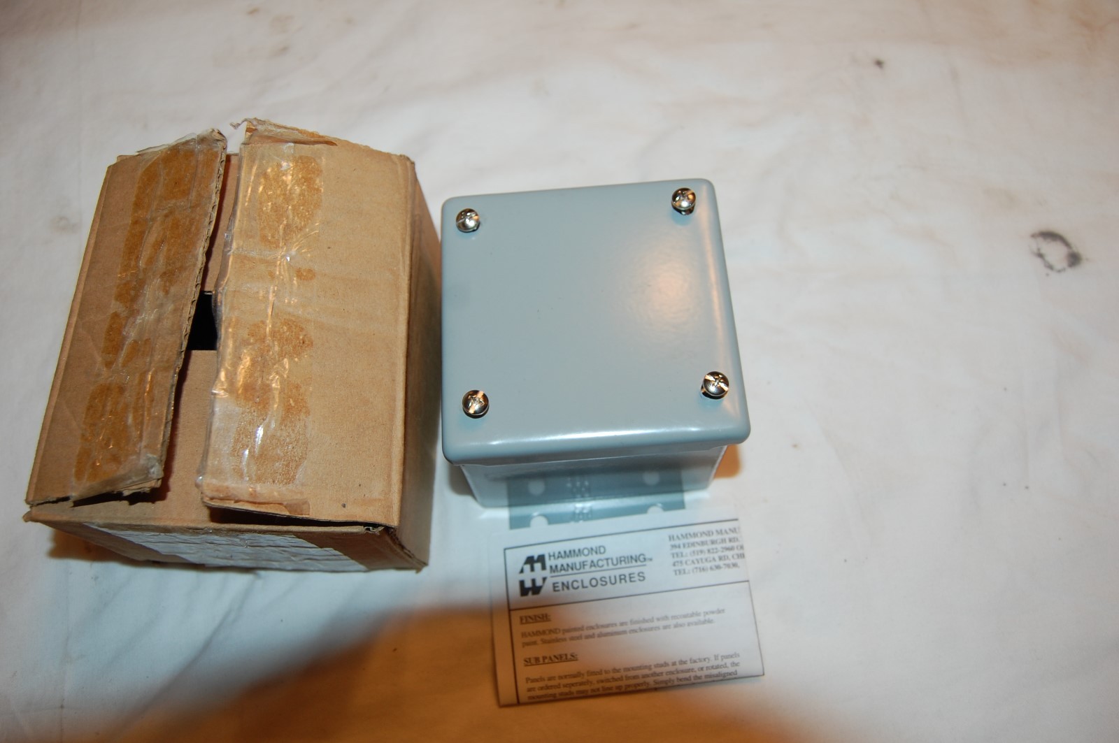 Hammond Manufacturing Enclosures 4"W X 4"L X 3"H