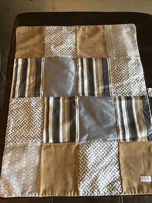 Glenna Jean Baby Quilt Crib Blanket Bedding Patchwork Grey and Brown Greyson