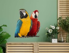 3D Big Red Macaw 479NA Animal Wallpaper Mural Poster Wall Stickers Decal Zoe