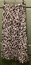 Maeve by Anthropologie Black White Pleated Abstract Print Maxi Skirt Size XS