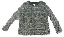 Chicos Top Women s Size 2 Large Green Snakesk...