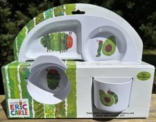 Eric Carle Very Hungry Caterpillar 3pc Melamine Plate Bowl Cup Child Dish Set