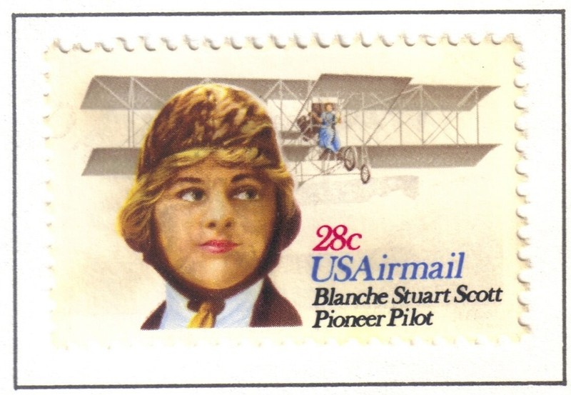 US 1980 Air Mail Stamp, Pioneer Pilot Blanche Stuart Scott, Unused, Scott C99