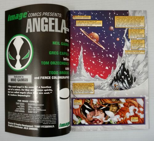 Image Comics Angela #1 diciembre 1994 Neil Gaiman Greg Capullo casi nuevo - Imagen 5 de 7
