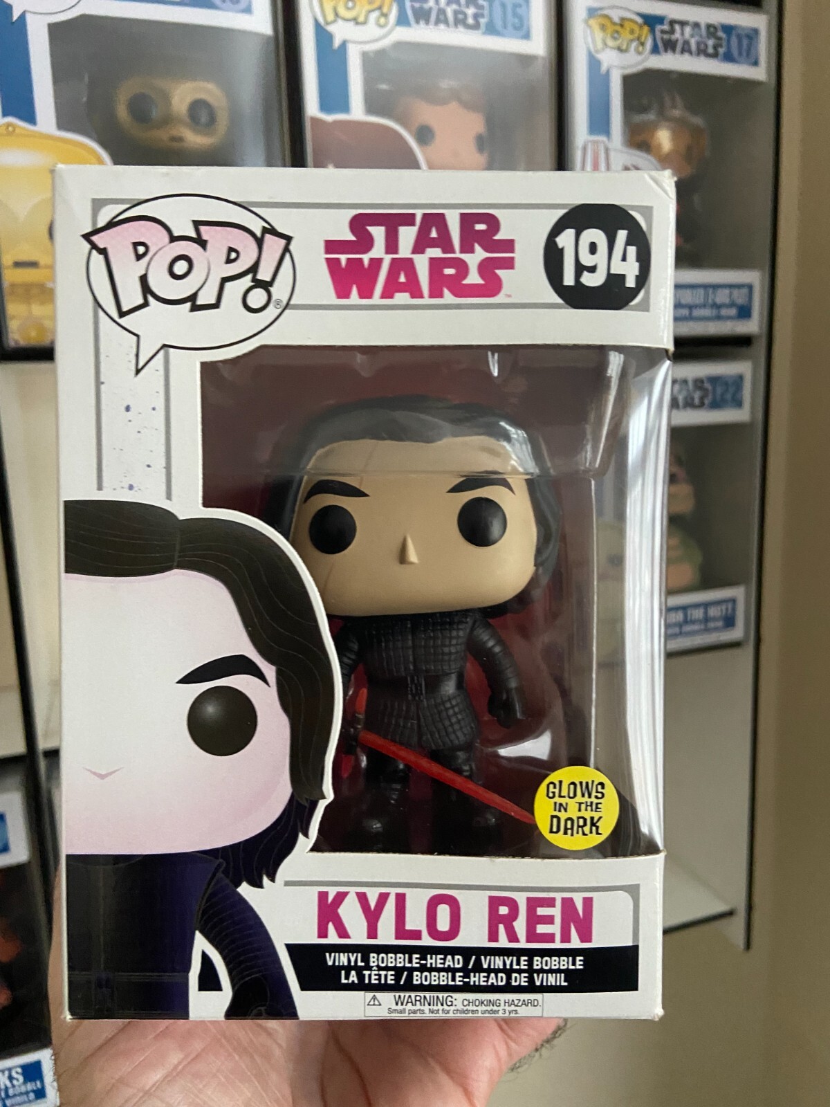 Funko Pop! Star Wars #194 Kylo Ren Brilla En La Oscuridad Abovedada Gitd Cabeza De Bobble