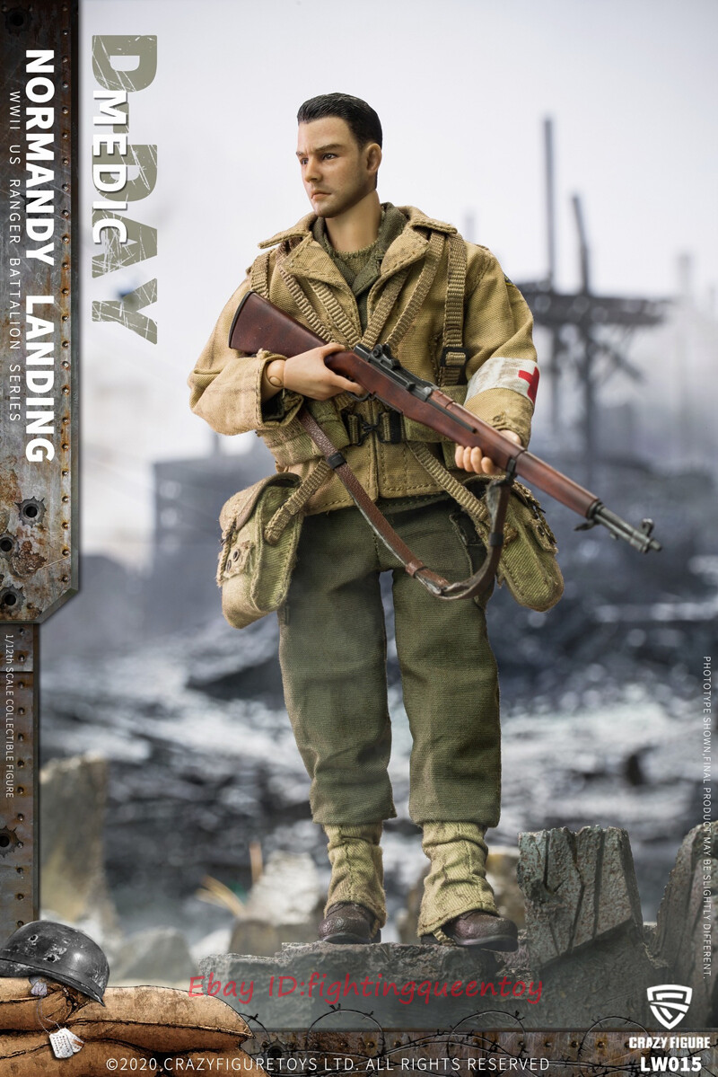 その他 Crazy Figure MEDIC NORMANDY LANDING 1/12 Crazy Figure 1/12 Lw0015 Normandy Landing Medic Action