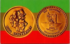 Monterey Honorary Capital California CA Bicentennial 1970 Postcard UNP VTG