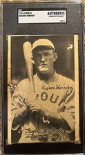 1921 EXHIBITS Baseball Card ROGERS HORNSBY   HOF  St. Louis   SGC 