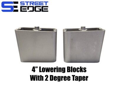 Street Edge 4'' Aluminum Lowering Blocks w/2* Angle for 86-94 Mazda B2600/B2200