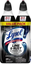 LYSOL Brand Disinfectant Toilet Bowl Cleaner w/Lime/Rust Remover pack 2