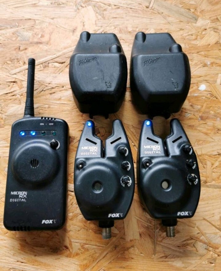 Fox Micron RX Digital Bissanzeiger Set Funkbissanzeiger BLUE 2 + 1