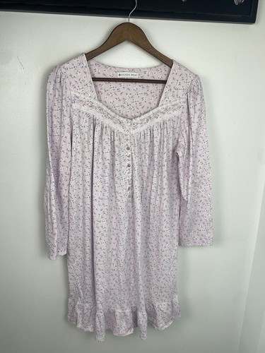 Camicia da notte Eileen West media floreale rosa Cottagecore romantica femminile - Foto 12 di 14