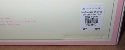 götz baby doll from pottery barn kids named natasha