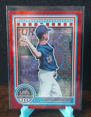 2025 Panini USA Stars & Stripes - Peyton Osheaski #135 Red Fireworks 063/225