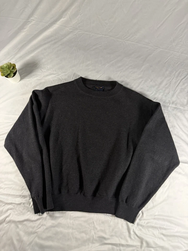 Louis Vuitton Men’s Black / Grey Wool Crew neck Sweater Size S - Image 3 of 4