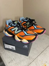 New Balance 9060 mens size 9 running shoe orange black orange noir