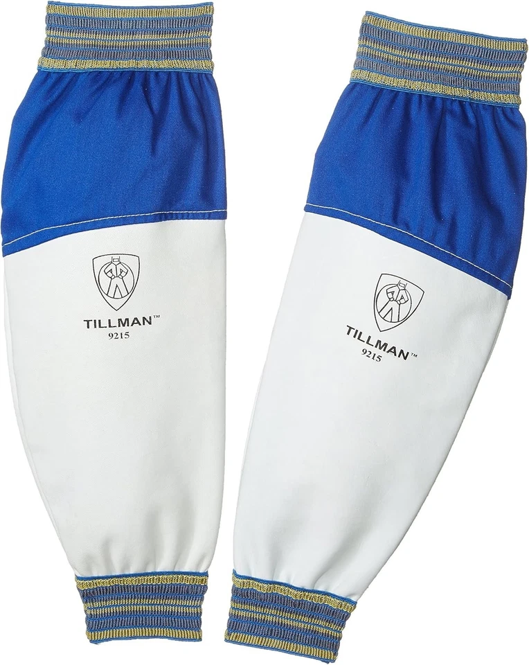 Козлиная кожа/FR кожа козлиная кожа и хлопок защитные сварочные рукава, 1 пара, белые - Изображение 2 из 2