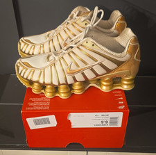 Nike Shox TL White Gold Low Top Lace Up Mens ...