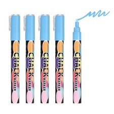 Liquid Chalk Markers 3mm, 5 Pcs Chalkboard Markers Erasable Tip, Blue