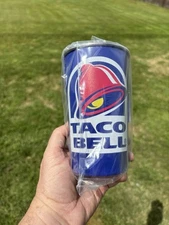 Taco Bell Decades 20 Oz Cup Metal Collectors Edition 90s Y2K Tumbler Hat Pin New