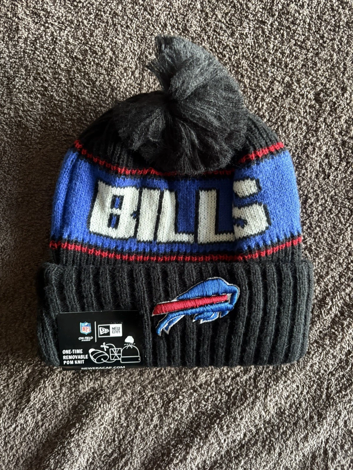 Buffalo Bills NFL Bobble Beanie Multicoloured. New With Tag Still On