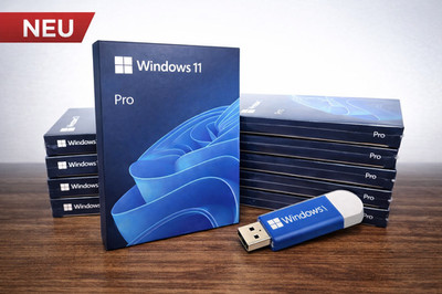 Windows 11 Pro 64Bit USB Paket inkl. Key 24H2 Vollversion ''DE-Version''