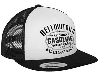 Gasoline Hellmotors Flexfit Trucker Snapback Cap Oldschool Hotrod Kappe
