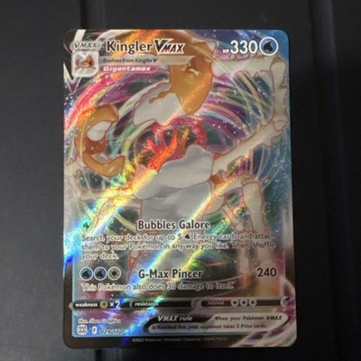 kingler vmax pokemon card V & 029/172 Brilliant Stars Water / 330 / VMAX Attack 1 Pokémon TCG Kingler VMAX Brilliant
