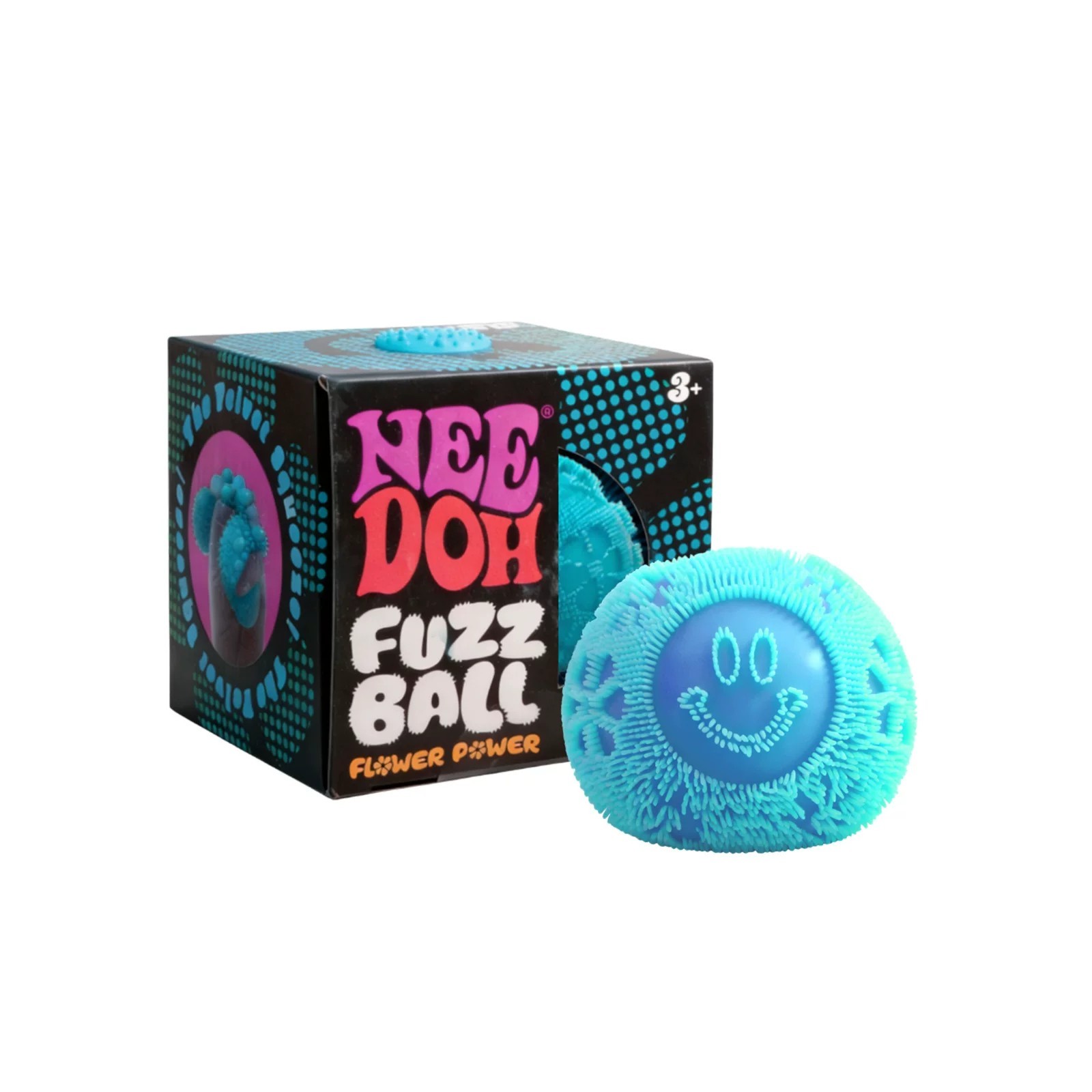 Pink NeeDoh Wonder Flower Power Fuzz Ball Squishy Stress Ball Nee Doh Fuzzball