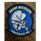 Saint Michael Protect Us 3x3  cloth iron on Patch. Not embroidered. (2 count) — photo 1