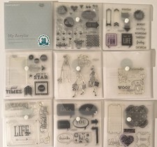 Close to My Heart My Acrylix Stamps Mixed Themes Lot of 9 Scrapbook Card Making