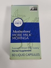 Motherlove More Milk Moringa 60 Liquid Capsules Lactation Supplement Fenugreek