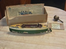 ANTIQUE TOY METAL MOTOR BOAT MADE BY IVES TOYS