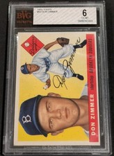 1955 Topps Don Zimmer ROOKIE BVG 6 EX-MT RC #92 Dodgers Brooklyn Los Angeles BGS