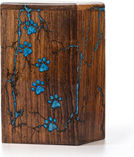 Wood Pet Urns for Dog/Cat Ashes - X-Large 160 Cu/In Resin Decorative Urn for Ash